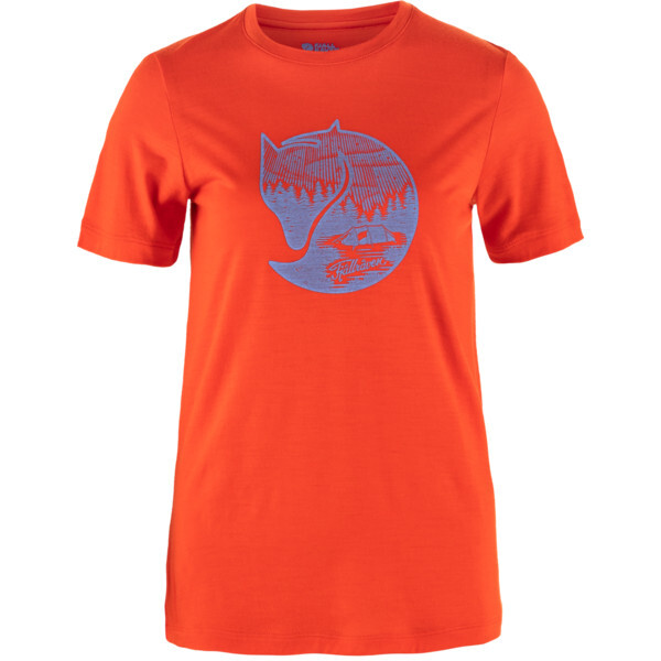 

Футболка Fjällräven, цвет Flame Orange-Ultramarine