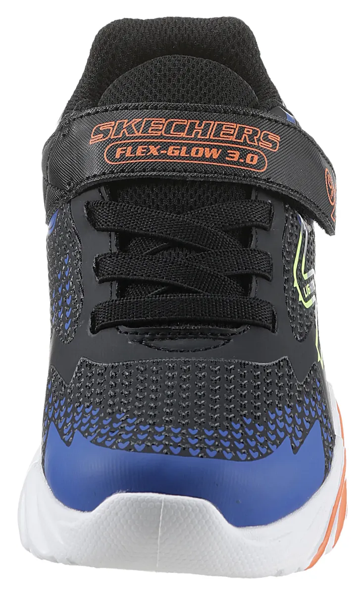 Детские слипоны Skechers "FLEX-GLOW 3.0", кроссовки, туфли на липучке, туфли для детского сада с эффектной подошвой Skechers Kids, синий — фото 4