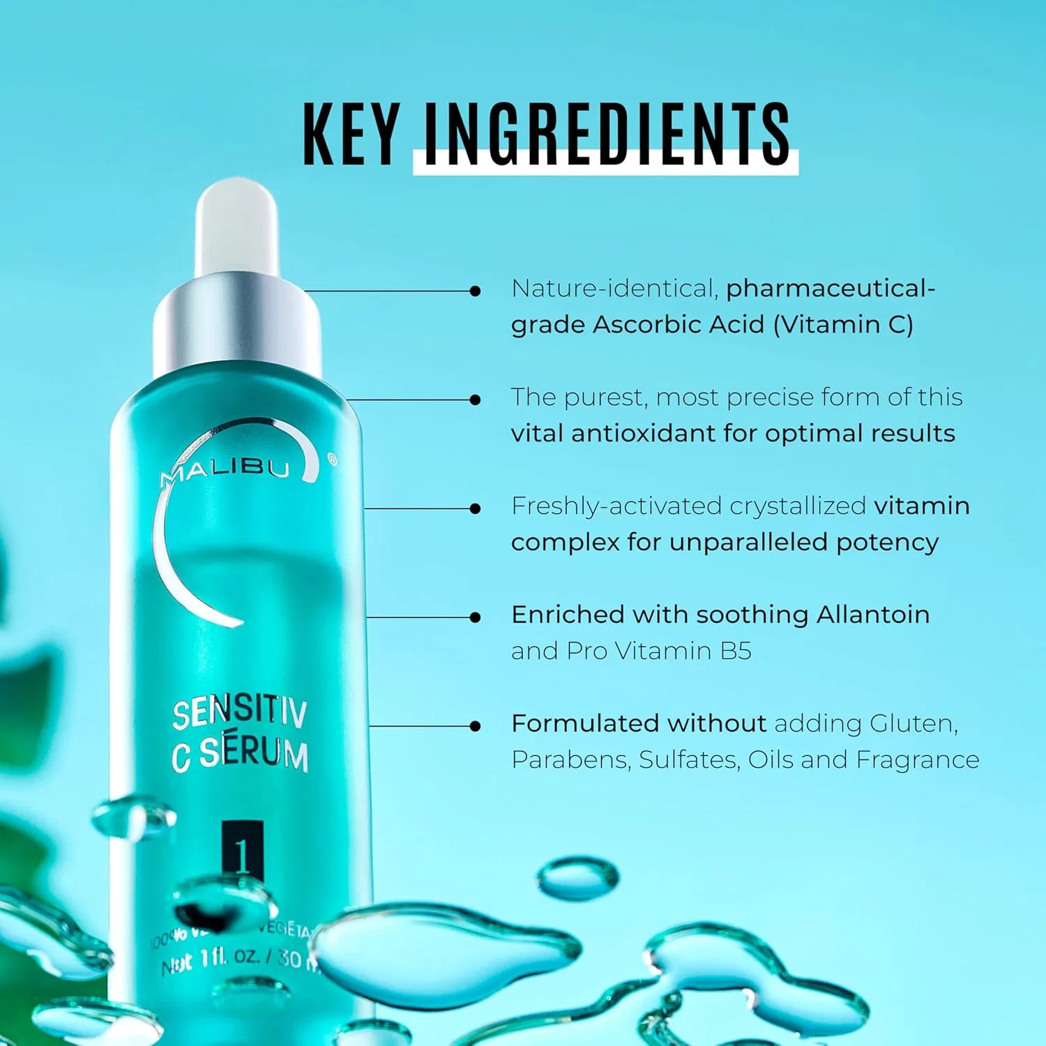 Сыворотка для лица с витамином C Malibu C Sensitiv C Serum 30 мл — фото 4