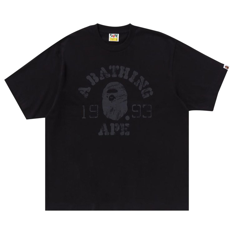 

Футболка BAPE Screen Print College Relaxed Fit Tee, угольный