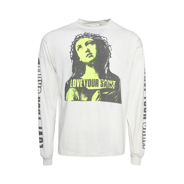 

Футболка SAINT Mxxxxxx Love Ur Saint Long-Sleeve Tee White, белый