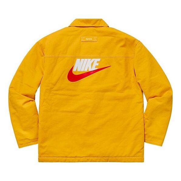 

Куртка fw18 x nike double zip quilted work jacket mustard Supreme, желтый