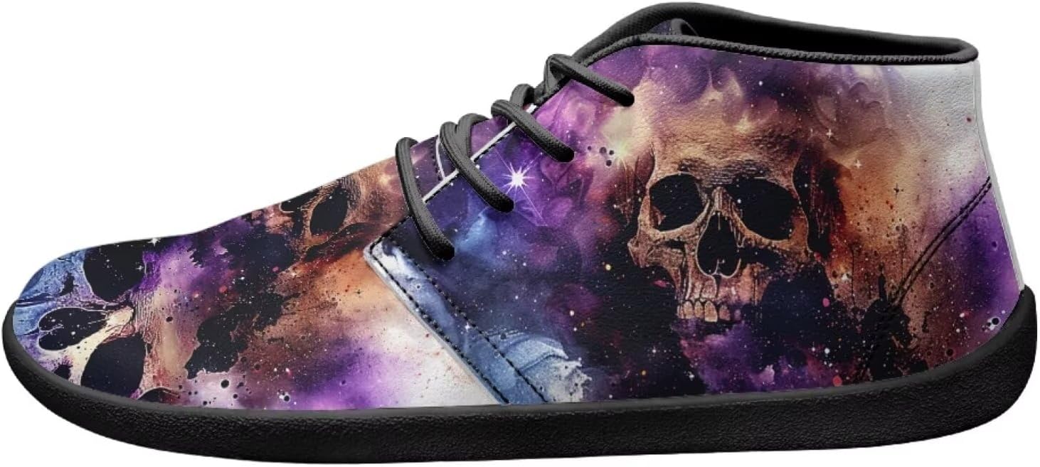 

Мужские кроссовки с черепом на подошве для улицы, босоножки, кожаные кроссовки из ПУ, низкие, для ходьбы, тенниса и спорта Ecaestolph, синий