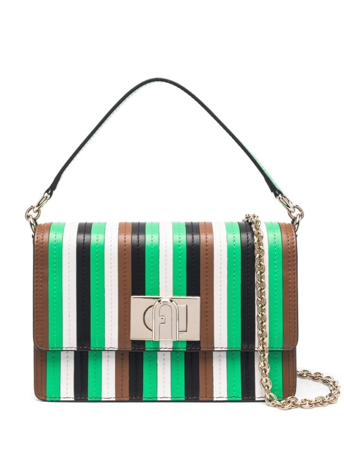 

Furla сумка в полоску, зеленый
