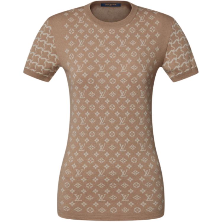 

Женское платье с коротким рукавом LOUIS VUITTON, коричневый