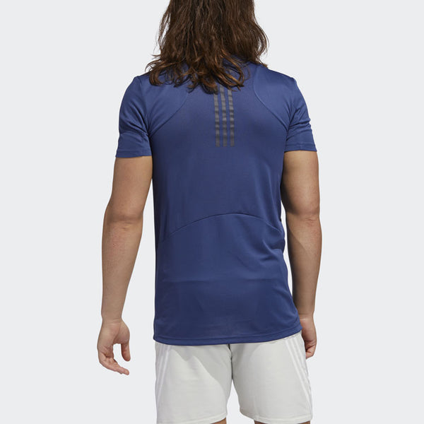 Футболка trg tee h.rdy sports gym training round neck short sleeve blue Adidas, синий — фото 4