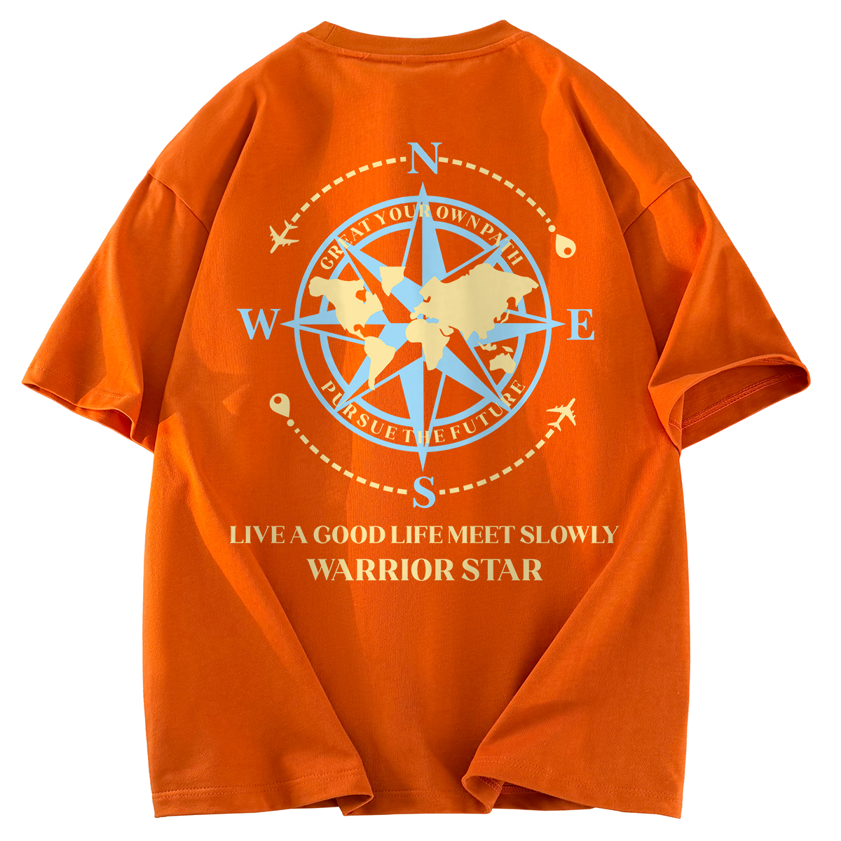 

Футболка с рукавом дроп-шоулдер женская WARRIOR, оранжевый (heavyweight and 100% cotton)