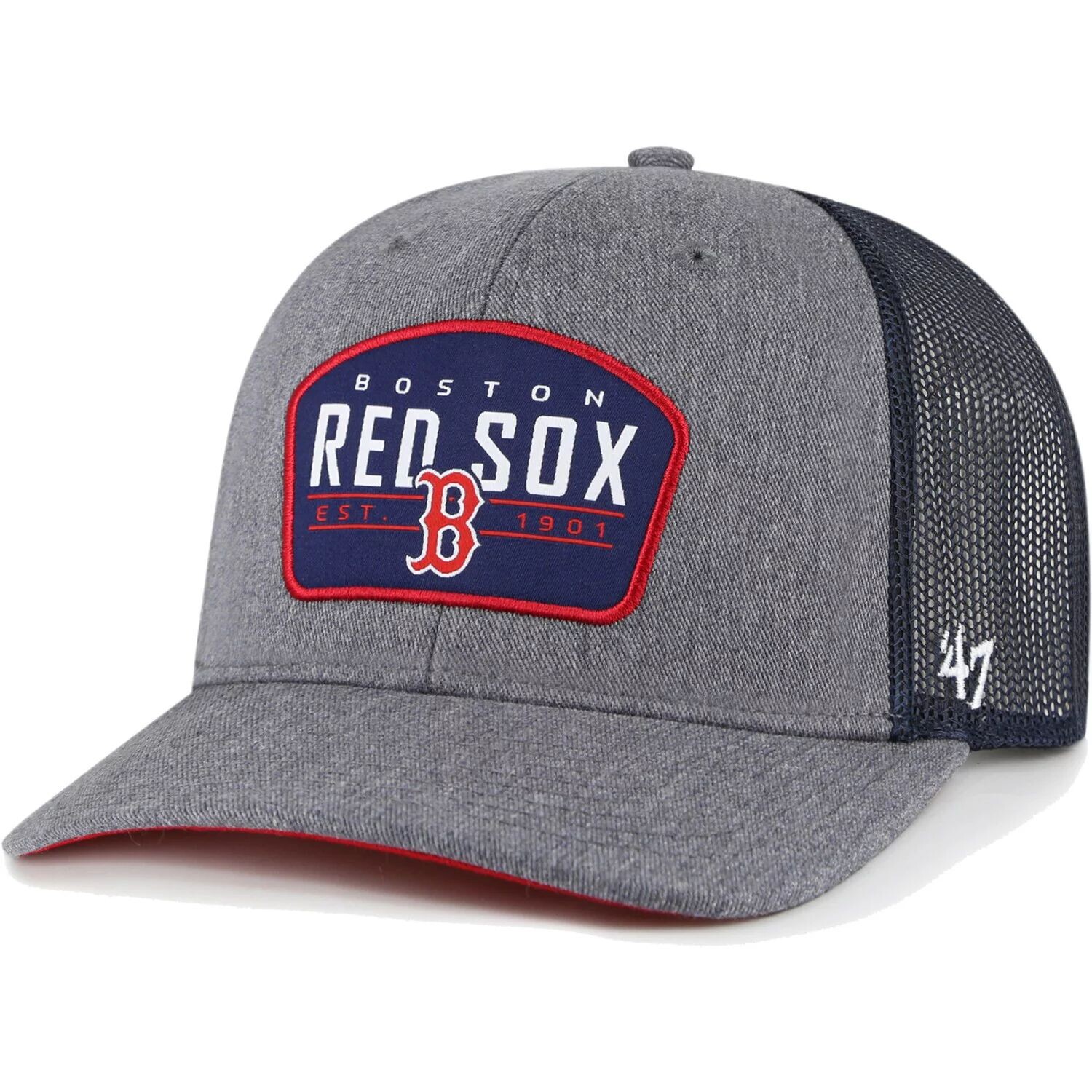 

Мужская темно-серая кепка Boston Red Sox Slate Trucker Snapback '47