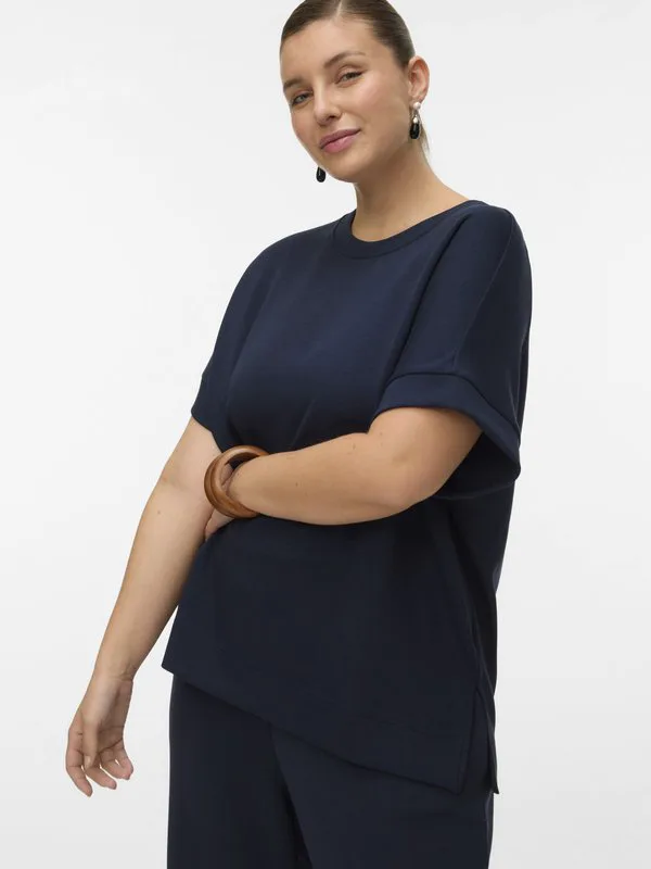 

Базовая футболка vmchali Vero Moda Curve, Navy, Синий, Базовая футболка vmchali Vero Moda Curve, Navy