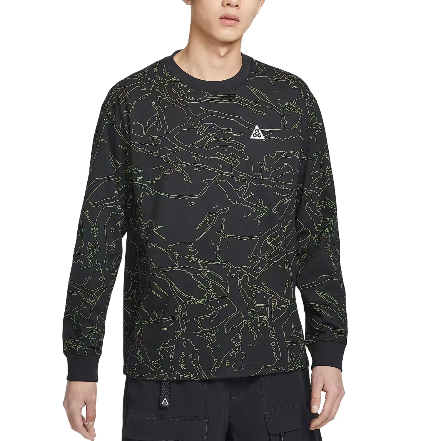 Nike Футболка Dri Fit мужская черная с круглым вырезом Moderate Straight Fit