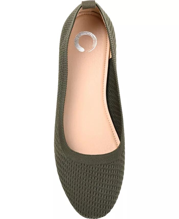 Женские балетки Maryann Knit Round Toe Journee Collection, зеленый — фото 4