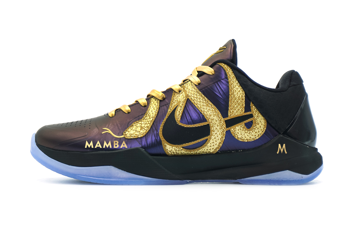 

Nike Кроссовки Kobe 5 противоскользящие износостойкие низкие мужские черные, цвет Black