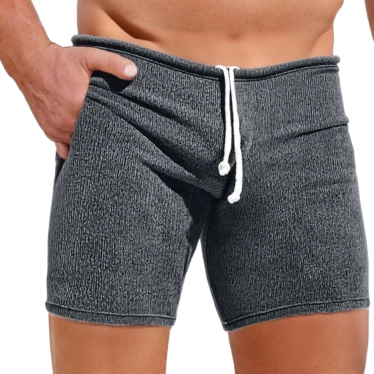 Мужские шорты Ribbed Athletic, спортивные для бега, Dark Gray