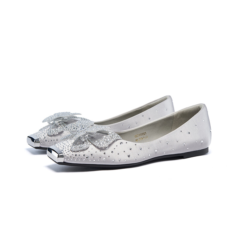 Туфли женские повседневные Women's Casual Shoes Women's St&Sat, цвет Silver White — фото 2