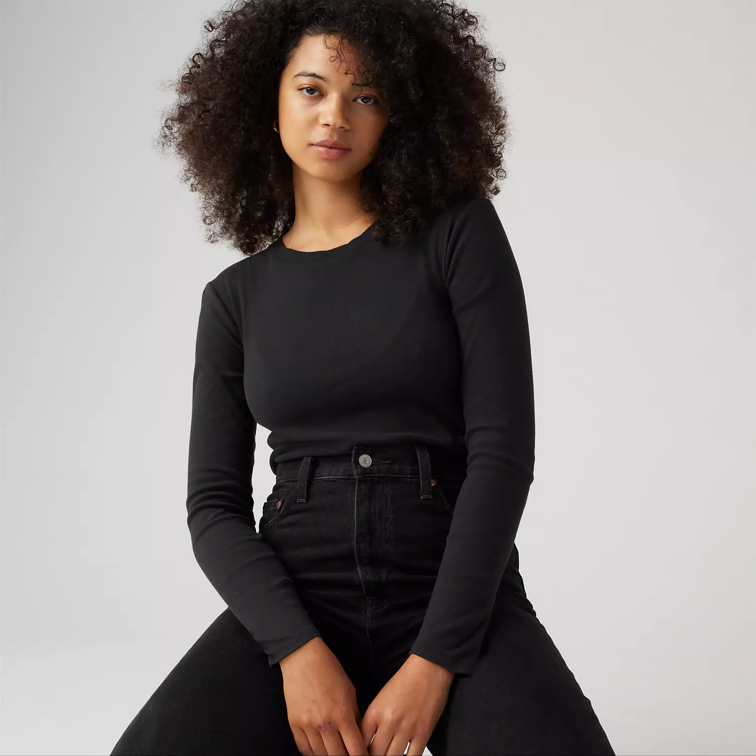 

Футболка Essential с длинными рукавами Levi's, цвет Caviar - Black