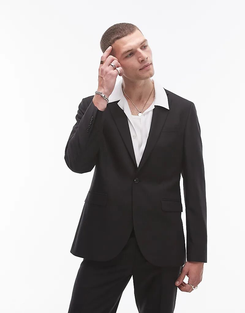 

Тонкий пиджак Topman черного цвета