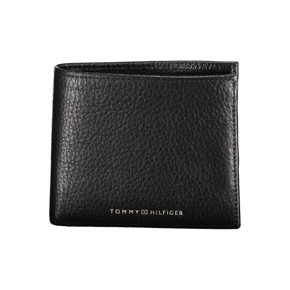 

Черный кожаный мужской кошелек Tommy Hilfiger