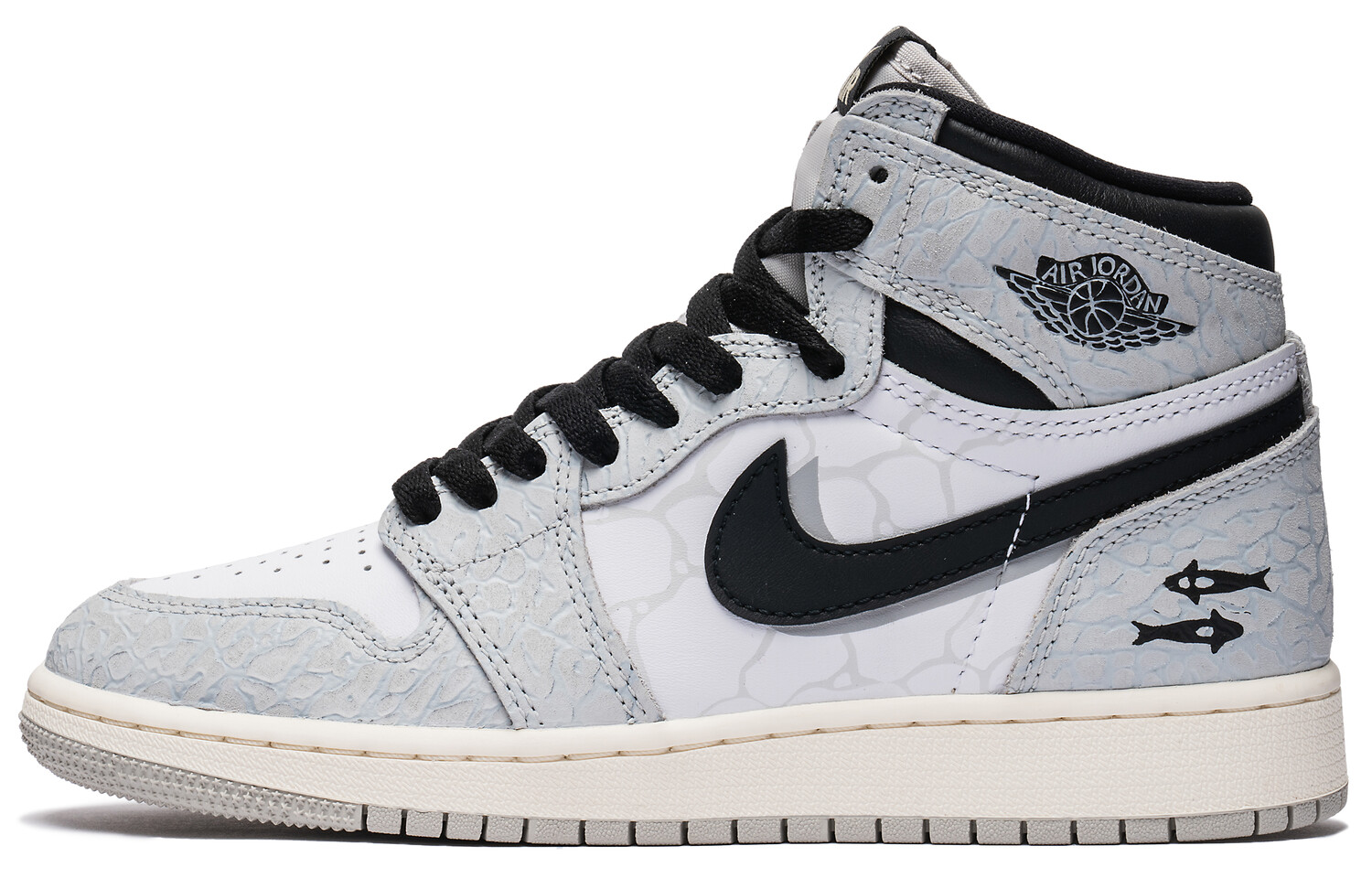 

Кроссовки Air JORDAN 1 Vintage Basketball Shoes Men Mid-Top White Black