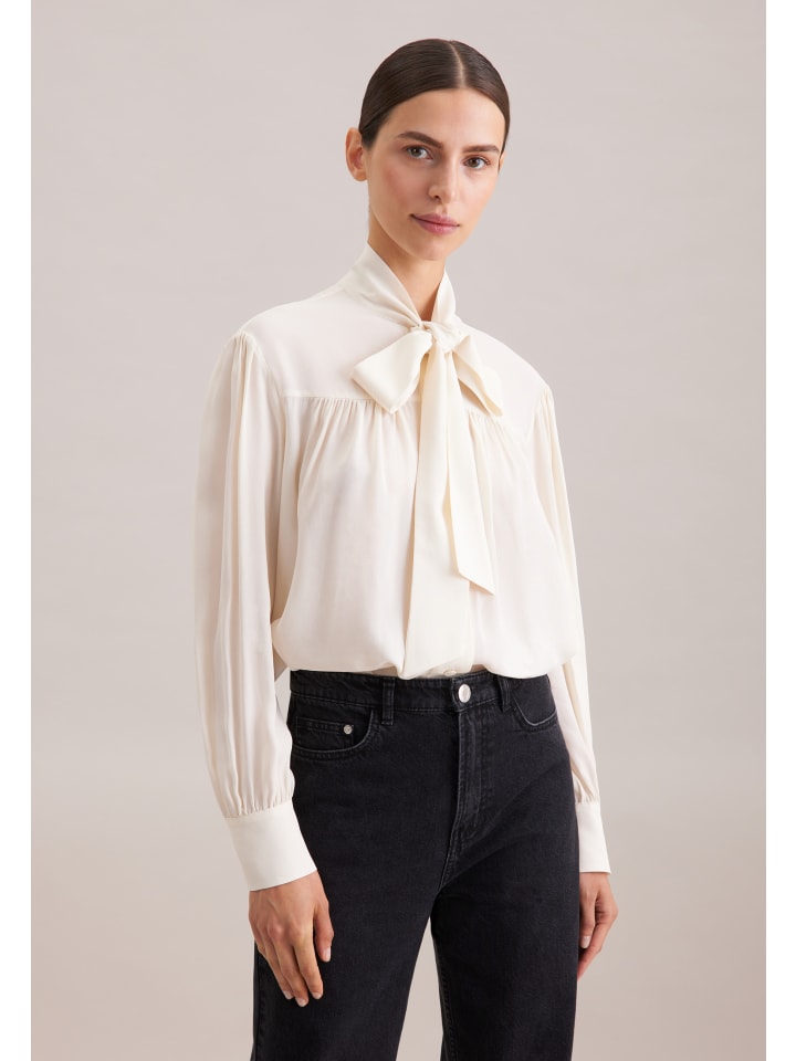 

Расклешенная блузка, стандартного кроя, цвета экрю Seidensticker