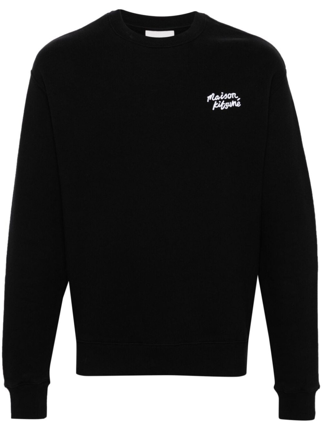 

Maison Kitsuné толстовка с вышитым логотипом, черный