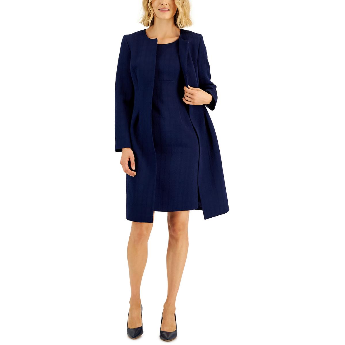 

Женский фактурный полиэстеровый костюм на четыре пуговицы Le Suit, цвет bright navy