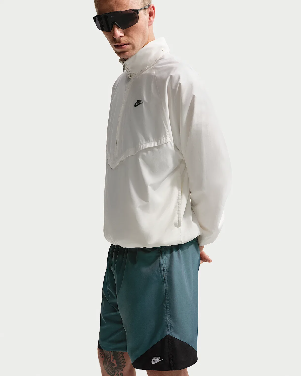 Мужские шорты Nike Windrunner, Mineral Slate/Black/White — фото 4