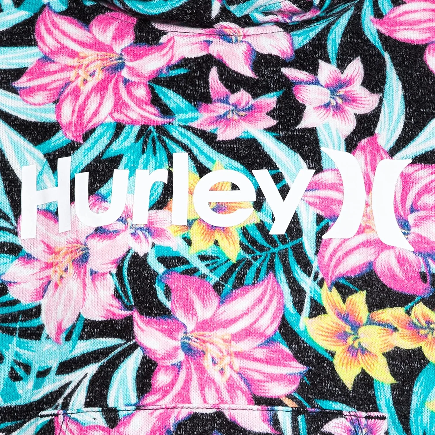 Толстовка Hurley для девочек One and Only, цвет Hyper Pink/Black — фото 3