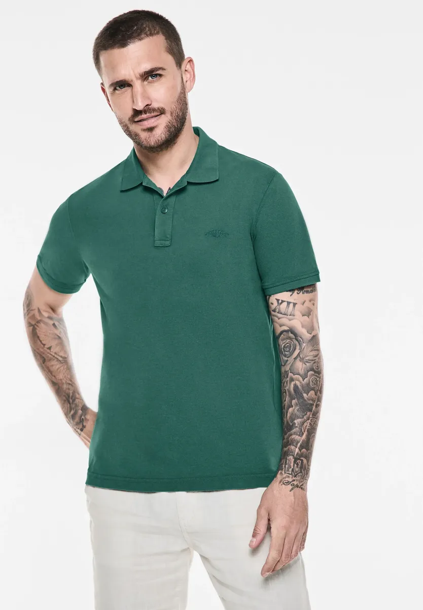 

Рубашка-поло STREET ONE MEN из чистого хлопка, зеленый