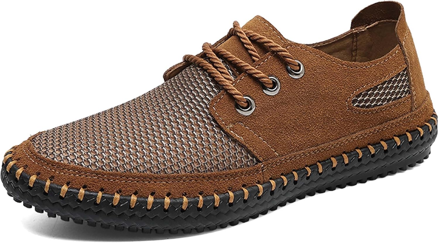 

Мужские походные водные туфли сетчатые дышащие кроссовки для ходьбы летние пляжные сандалии против скольжения удобные для внедорожья, рыбалки и приключений Generic, коричневый