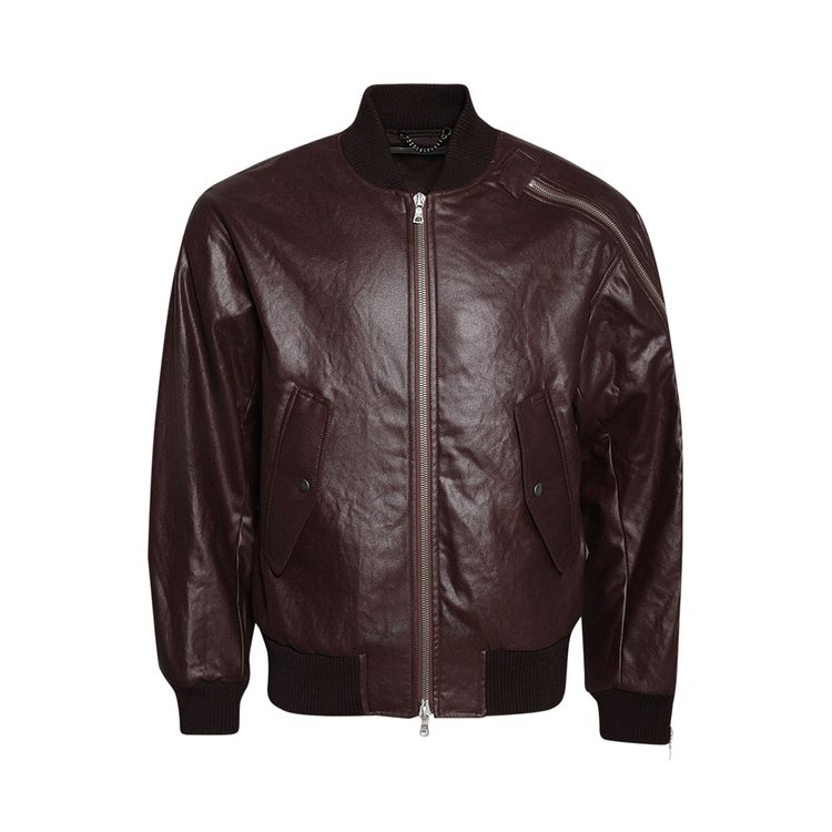

Куртка Dries Van Noten Faux-Leather Bomber Jacket 'Rust', коричневый