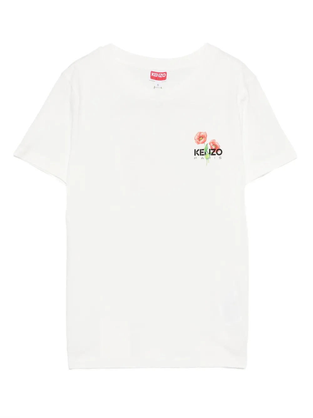 

Футболка с цветочным принтом KENZO, белый