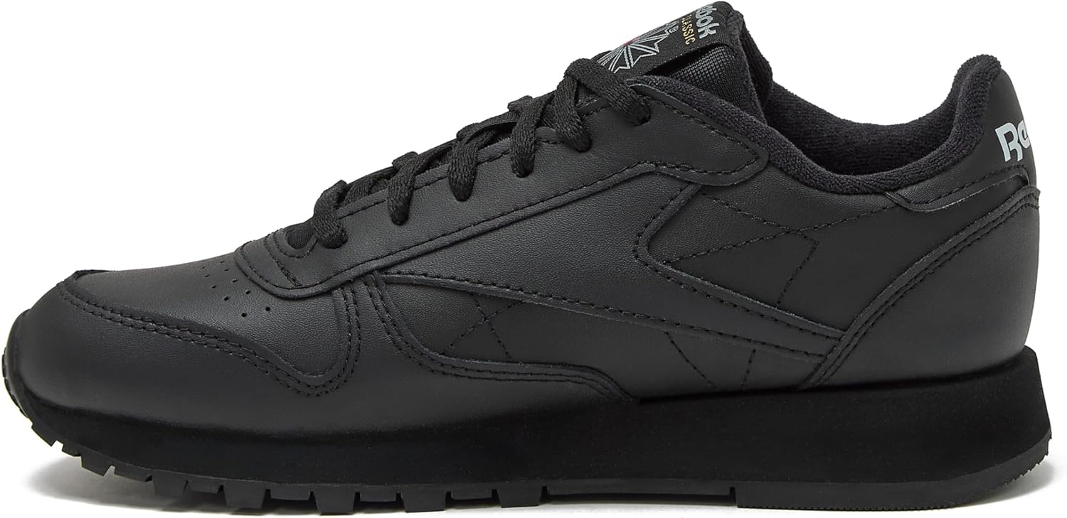 Кроссовки Reebok Classic Leather для детей и подростков, унисекс, для девочек и мальчиков, малышей, детей младшего или старшего возраста, черный — фото 3