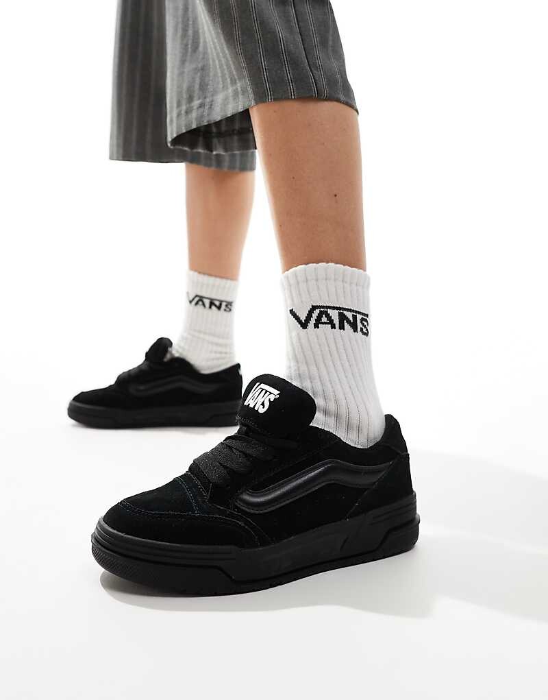 

Кроссовки Vans Hylane тройного черного цвета из замши на массивной подошве, Черный, Кроссовки Vans Hylane тройного черного цвета из замши на массивной подошве