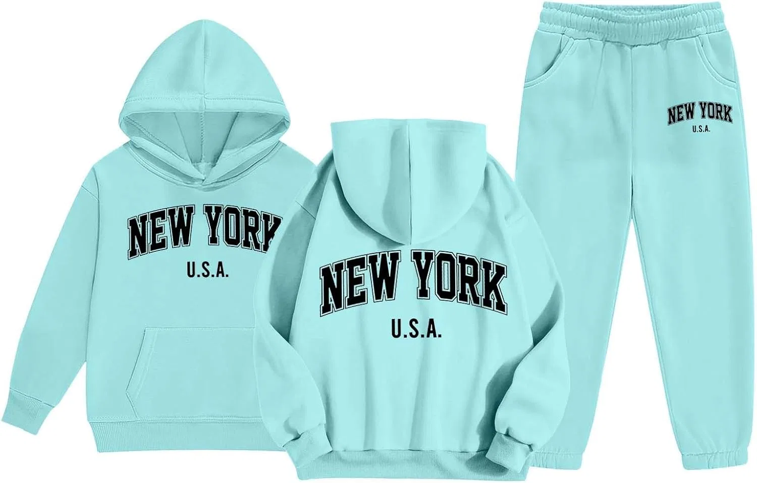 Детский спортивный костюм с принтом Brooklyn, Generic, Z02 Blue — фото 4