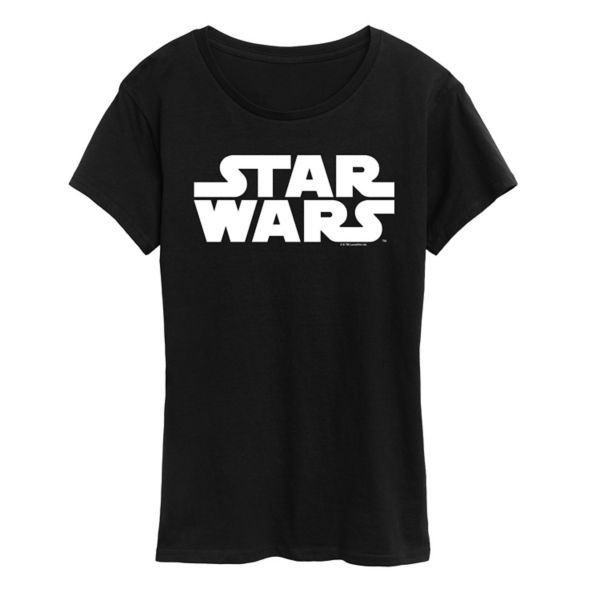 

Женская футболка с графическим логотипом Star Wars, черный