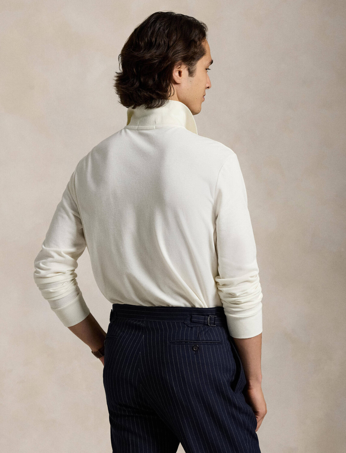 Поло POLO RALPH LAUREN Classic fit, кремовый — фото 3