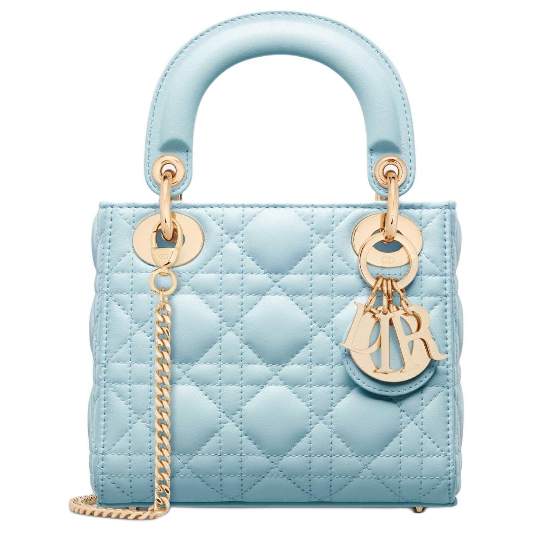 

DIOR Женская сумка из овчины с плетеным узором миниатюрная космический синий через плечо кроссбоди