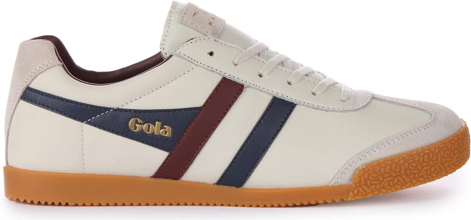 Тренировочные кроссовки Gola Harrier CMA192PY, Off White Burgundy Navy — фото 2