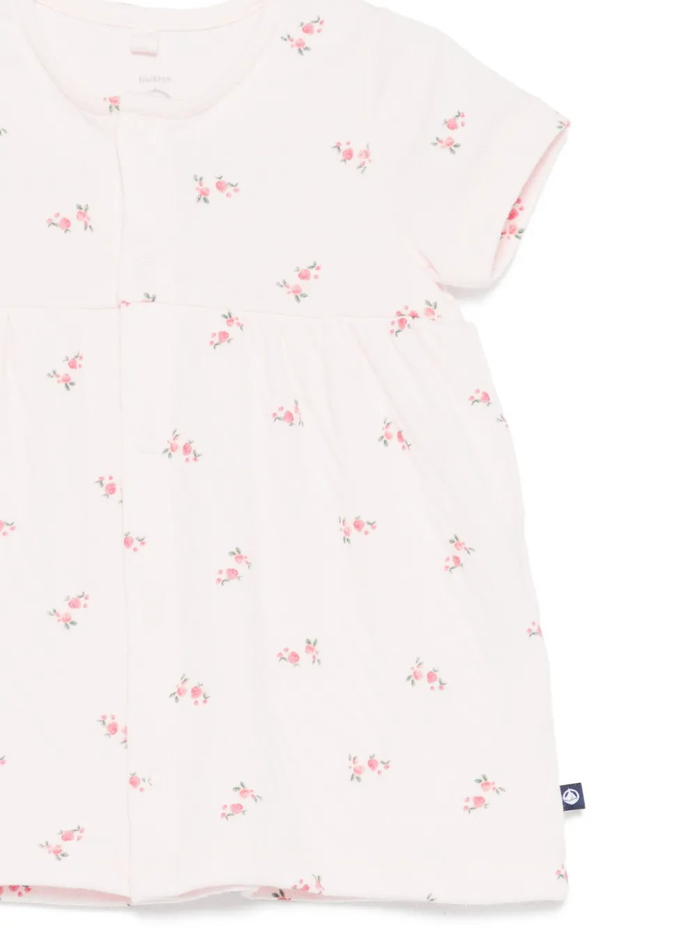 Платье с цветочным принтом и короткими рукавами Petit Bateau, розовый — фото 3