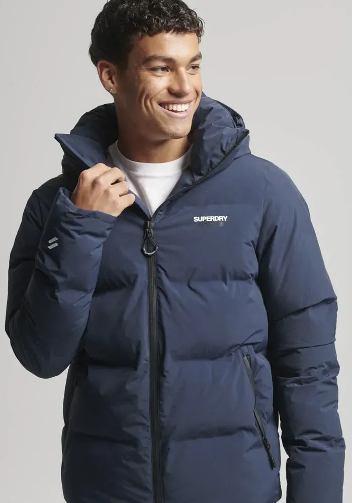 

Стеганая куртка Superdry "HOODED BOXY PUFFER JACKET", цвет Eclipse Navy