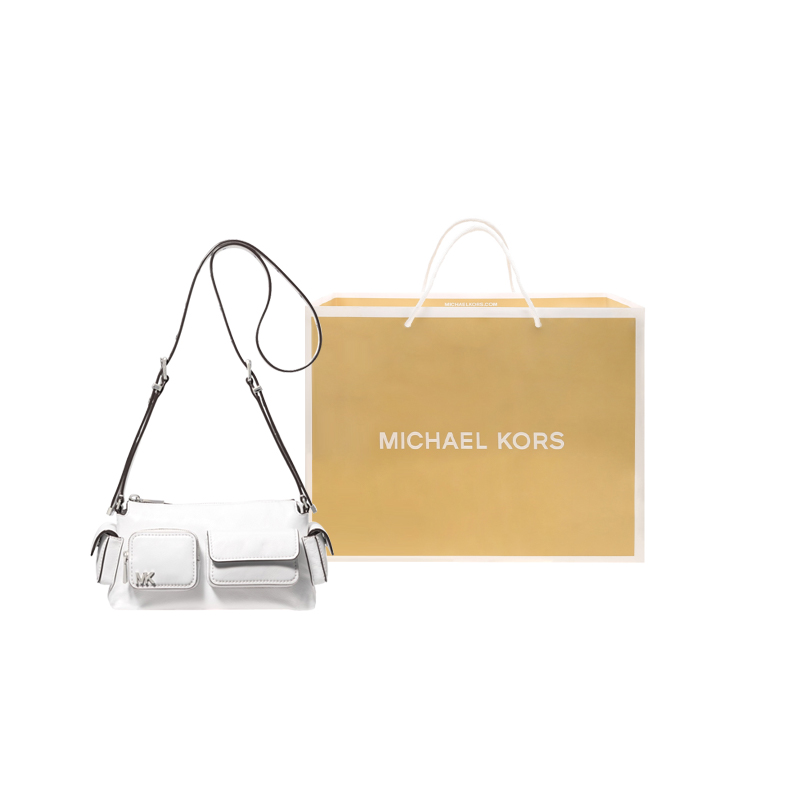 

MICHAEL KORS Кожаная сумка через плечо маленькая женская белая