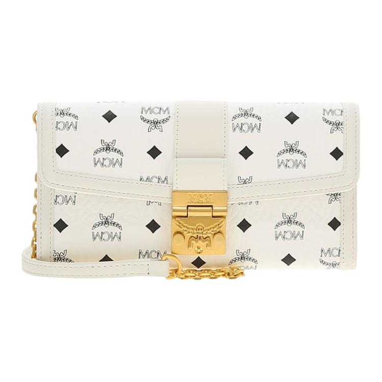 

MCM Сумка через плечо tracy canvas с кожаными деталями, большая женская белая