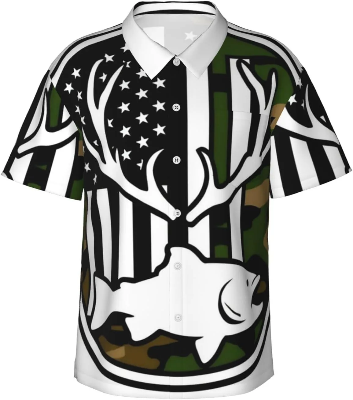 

Мужская гавайская рубашка с коротким рукавом WOEZKEX