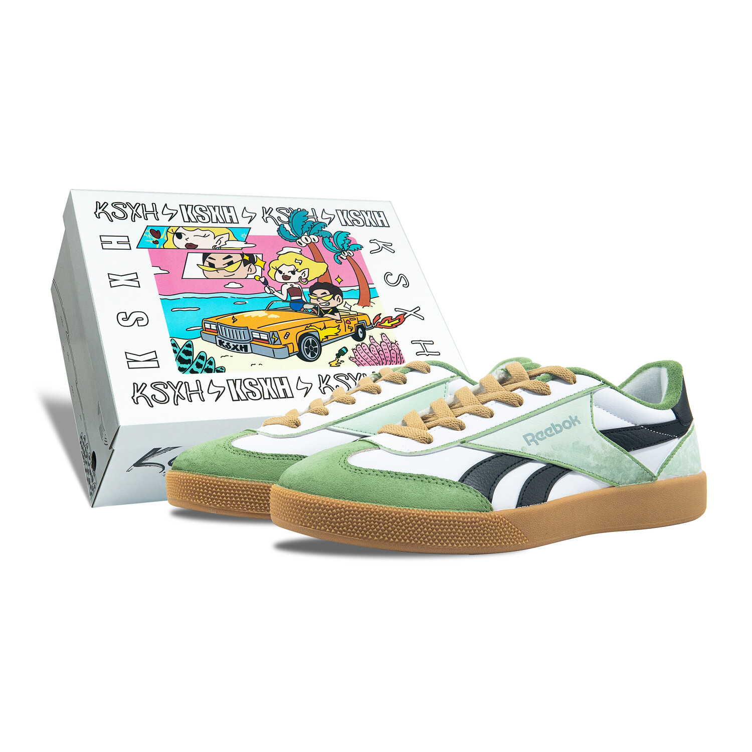 

Скейтбордические кеды VECTOR SMASH Series Unisex Low-Go Green/White Reebok
