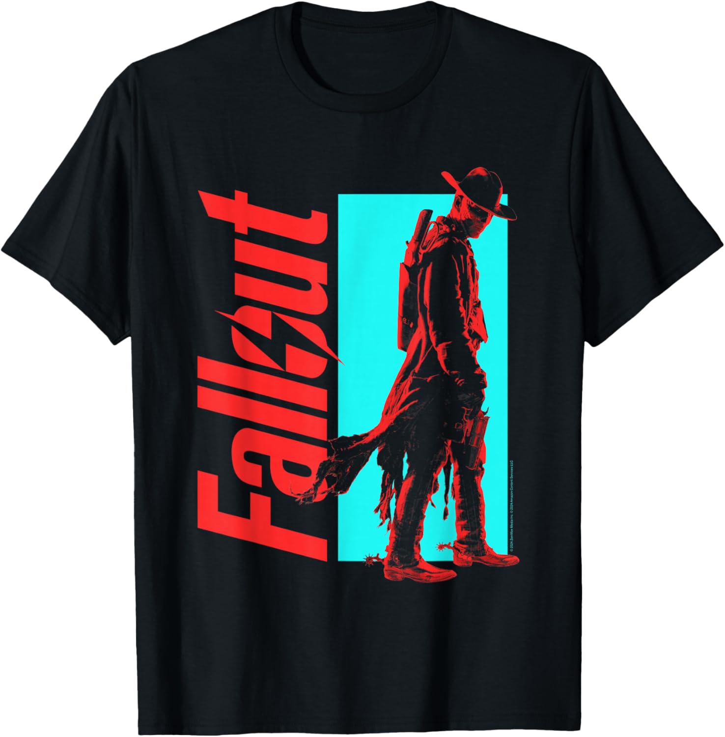 

Футболка с изображением персонажа сериала Fallout - гуля из серии Boxed Shadow, черная