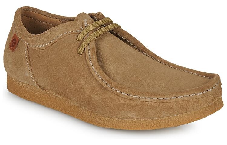 Мужские повседневные мужские низкие бежевые Clarks — фото 3