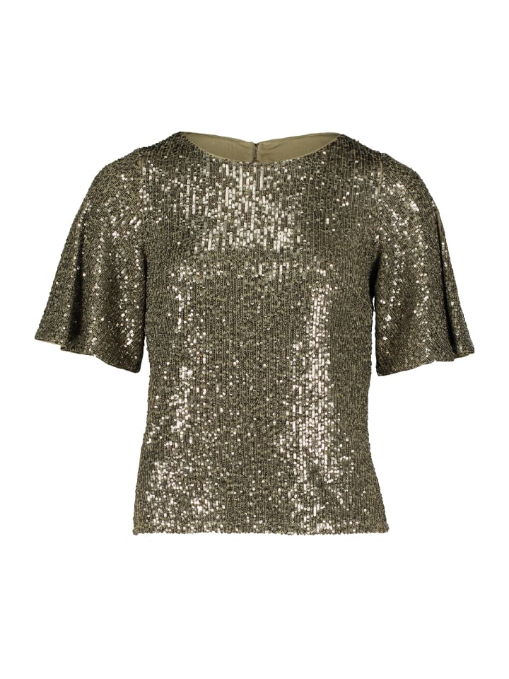 

Блузка с пайетками и рукавами-крылышками цвета терфляя Vera Mont
