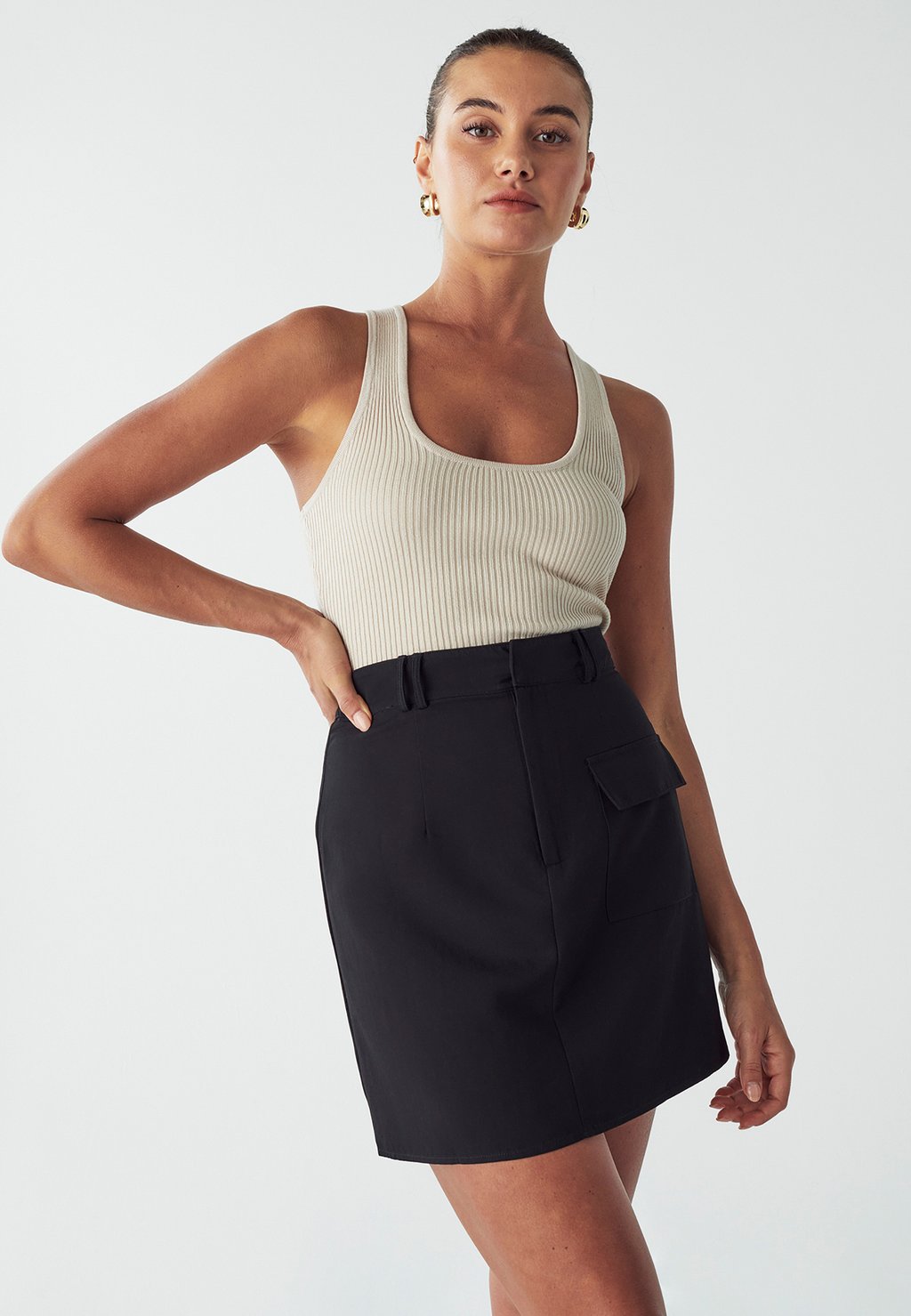 

Мини-юбка VALLE - A-line skirt WILLA, черный