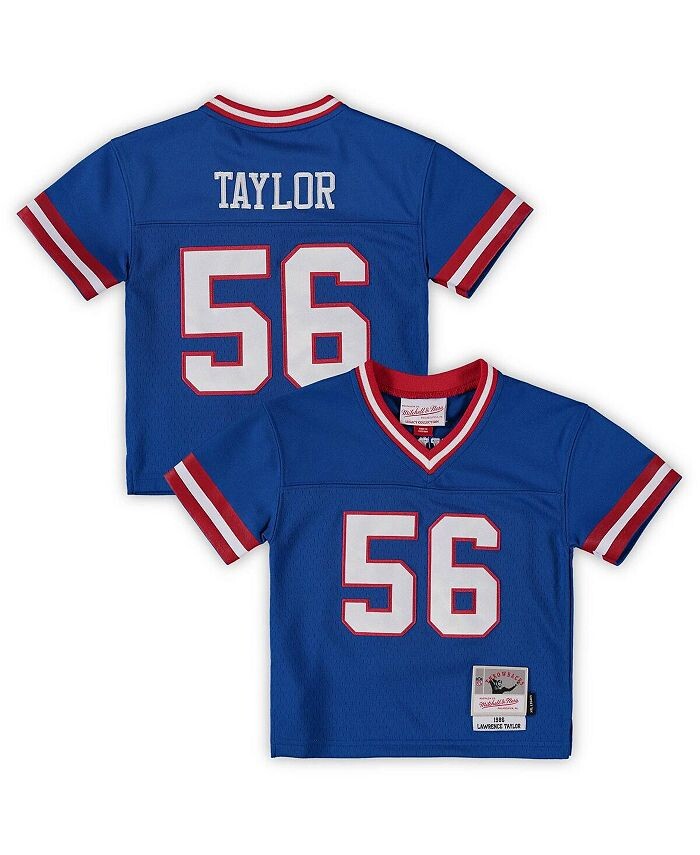 Джерси Лоуренса Тейлора для новорожденных для новорожденных Royal New York Giants 1986, вышедшее на пенсию Джерси Legacy Mitchell & Ness, синий — фото 2