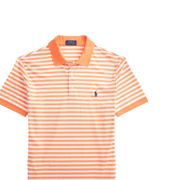 Футболка поло оранжевая Polo Ralph Lauren — фото 4
